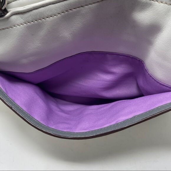 Coach Pleated Gallery Tote White Gray Leather C1093-F14673
Purse - Picture 8 of 11